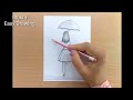 How to draw a girl with umbrella pencil sketch step by step.