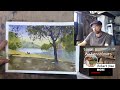 How to paint a river landscape in watercolour - plus a tip on keeping your paints wet!