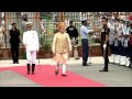 PM Modi inspects the Guard of Honour at Red Fort on 69th Independence Day