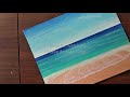 Easy Seascape Beach Painting for Beginners | Ocean Acrylic Painting | Seashore Painting | Sea