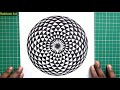 How to draw Geometrical eye /Geometric design /Rainbow Art