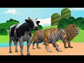 Paint & Animals Gorilla,Cow,Tiger,Lion,Elephant,Bear Fountain Crossing Transformation Animal Cartoon