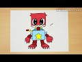 Drawing Cute Boxy Boo | How to draw Cute Boxy Boo | Poppy Playtime Chapter 3