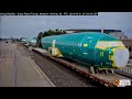 GRAFFITI ON ENGINE, POWER MOVES, WRAPPED NATIONAL RAILWAY ENGINE, BNSF 7695 GOLDEN SWOOSH! NS 8022