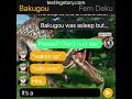 Fem Dinosaur Deku (MHA TEXTING STORY) Part three