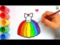 how to draw cute and easy dress 💃 easy drawing for kids and beginners