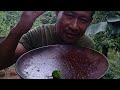 Eating local Pork cooked in traditional ways || big bite pork || Naga pork mukbang