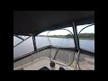 Leaving the dock in a large Hatteras Yacht