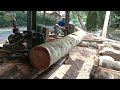 Turning Coconut Woods Into Perfect Lumber in Sawmill Operation