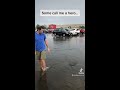 Target hero? Guy drains parking lot at local target and goes viral.