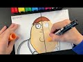 Drawing Peter Griffin in Normal VS A Wheel!