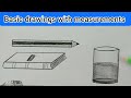 Basic drawings with measurements. easy drawing tutorial for beginners. #drawing #diy #art
