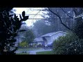 Get your summer weather fix with this refreshing rain - view from my front porch - rain asmr - 4K