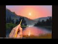 👍 Acrylic Painting - Summer Sunset / Landscape Art / Easy Drawing Tutorials / Satisfying Relaxing