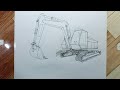 how to draw excavator in 2 point perspective#architecturedrawing#drawing #twopointperspective