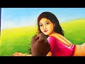 Painting of a Beautiful Indian woman in the flower land | painting 511