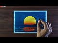 Easy Cloudy Sunset Sky Seascape | Realistic Oil Pastels Drawing for beginners | Art Artistry