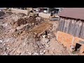 Small Bulldozer Komatsu Pushing Rock and Excavator With 5Ton Dumb Trucks