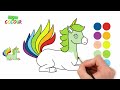 Learn to draw a UNICORN. Drawings for kids.