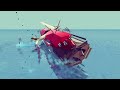 Airplane Brutally Crashes Into Ship After Engine Failure | Besiege