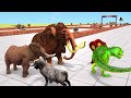 Dinosaurs vs Animals Speed Race Swirl Course from Outside to Inside Animal Revolt Battle Simulator