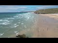 PERRANPORTH BEACH, CORNWALL - JULY 2022 - DRONE WITH A VIEW - {4K} - DRONE FOOTAGE