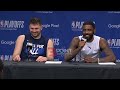 Luka Doncic and Kyrie Irving post-game presser after their 117-116 series clinching win