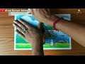 How to Draw Easy Scenery of Fishing Step by Step | A Boy Fishing Scenery Drawing Easy