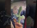 funny babies with copying cactus