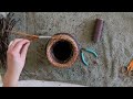 Pine Needle Basket Vase: Satisfying Project {Hyperlapse}