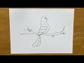 How to draw a parrot from number5.easy drawing step by step