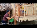 Utilize discarded wood to make tables chairs. Spray paint the house with turmeric