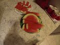 How to CUT a watermelon without cutting you.....