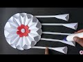 Paper flower wall hanging | Easy wall decoration ideas | paper craft wall hanging #diy