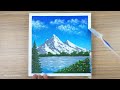 Mountain Landscape Painting | Acrylic Painting Techniques