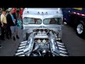 Jay Leno's Insane 1960 Peterbilt Hotrod Truck called Piss'd Off Pete showing off for the crowd!