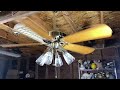 Casablanca Delta 2 ceiling fan with crystal shades in antique brass tested with @dspiffy