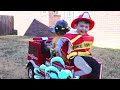 Emergency vehicle compilation with kids ambulance, fire truck, and police car education | Super Krew