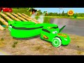 Big & Small Long: Red Mack Truck vs Green Mack Truck vs Blue Mack Truck with Logs vs Trains - BeamNG