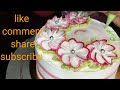 very simple floral cake for beginners