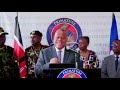 PM Garry Conille resevwa polisye Kenya yo epi di Leta ap reprann peyi a pou tout bagay ka fonksyone