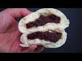 Moist steamed buns filled with sweet red beans / korean food