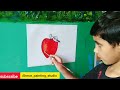 How to draw an apple. Drawing lesson #01. easy painting tutorial for beginners. #painting #art #diy