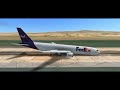 FedEx plane crash front gear collapse recreation