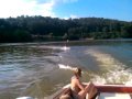 Connor's very first time water skiing!