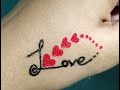 Very Simple & Beautiful Tattoo Design | Satisfying Tattoo Tips And Tricks | Temporary Tattoo #viral