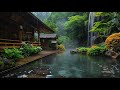 Calm Rain in a Japanese Zen Garden 🎹 Relaxing Rain Sounds and Piano Music for Relaxation