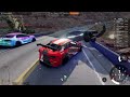 Multiplayer Police Chase Ends with BROKEN BRIDGE Jump in BeamNG Drive Mods!