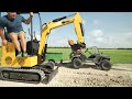 Digging Dirt and Rocks with Real Tractors | Tractors for kids