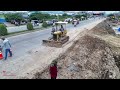 Great Complete.!!! Heavy Sewer Drainage System Filling Us Technique Skills Bulldozer Dump Truck work